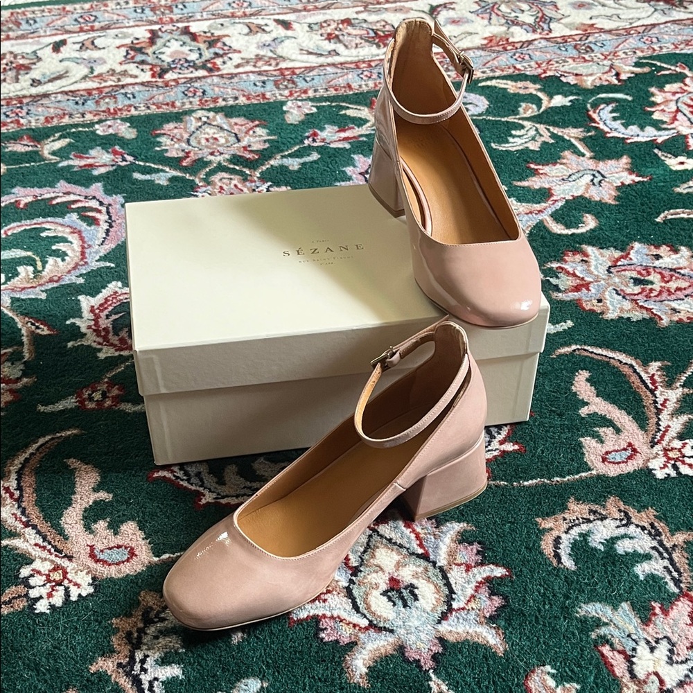 NIB Sézane Melanie Babies in Blush “Rose Clair Vernis”